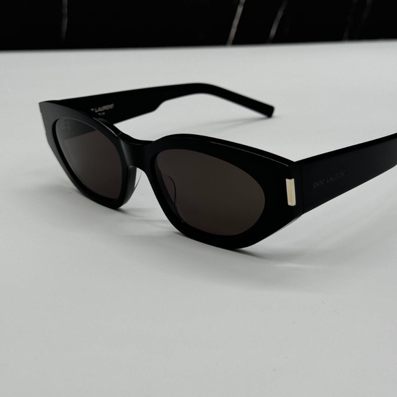 NEW SL638 001 SAINT LAURENT BLACK CAT EYE SL 638 001 WOMEN SUNGLASSES - Picture 6 of 12